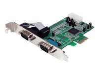 StarTech.com Native PCI express RS232 seriell-kortadapter med 2 portar och 16550 UART - Seriell adapter - PCIe låg profil - RS-232 x 2 - för P/N: BNDTB10GI, BNDTB210GSFP, BNDTB310GNDP, BNDTB410GSFP, BNDTB4M2E1, BNDTBUSB3142 PEX2S553