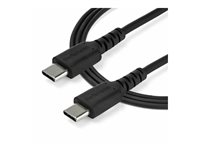 StarTech.com 1 m USB-C-kabel&nbsp;-&nbsp;svart - USB-kabel - 24 pin USB-C (hane) rak till 24 pin USB-C (hane) rak - Thunderbolt 3 / USB 2.0 - 1 m - svart - för P/N: CDP2HDUACP2, SECTBLTDT RUSB2CC1MB