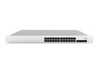 Cisco Meraki Cloud Managed MS210-24 - Switch - Administrerad - 24 x 10/100/1000 + 4 x gigabit SFP (upplänk) - rackmonterbar, skrivbordsmodell MS210-24-HW