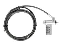 Targus DEFCON Ultimate - Lås för säkerhetskabel - universellt serialiserad - silver - 2 m (paket om 25) ASP96GLX-25S