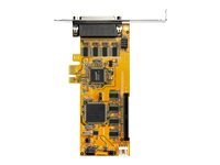 StarTech.com 8-port PCI Express seriellt kort med 16C1050 UART - Seriell adapter - PCIe låg profil - RS-232 x 8 - gul - TAA-kompatibel PEX8S1050LP