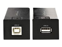 StarTech.com USB 2.0 Extender over Cat5e/Cat6 Cable (RJ45), 492ft/150m USB Over Ethernet Extender/Adapter Kit - Externally Powered USB Extender, USB to Ethernet Converter, 480 Mbps, Rugged Metal Housing (C15012-USB-EXTENDER) - USB-förlängningskabel - USB 2.0 - över CAT 5e/6 - upp till 150 km - TAA-kompatibel C15012-USB-EXTENDER