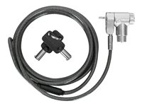 Targus DEFCON Ultimate - Lås för säkerhetskabel - universell nyckel med anpassningsbart låshuvud - silver - 2 m (paket om 25) ASP95MKGLX-25