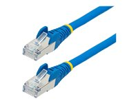 StarTech.com 10m CAT6a Ethernet Cable - Blue - Low Smoke Zero Halogen (LSZH) - 10GbE 500MHz 100W PoE++ Snagless RJ-45 w/Strain Reliefs S/FTP Network Patch Cord - Patch-kabel - RJ-45 (hane) till RJ-45 (hane) - 10 m - S/FTP - CAT 6a - IEEE 802.3bt - hakfri, tvinnad, formpressad, halogenfri - blå NLBL-10M-CAT6A-PATCH