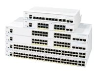 Cisco Business 250 Series CBS250-24T-4G - Switch - L3 - smart - 24 x 10/100/1000 + 4 x Gigabit SFP - rackmonterbar - återanvänd CBS250-24T-4GEU-RF