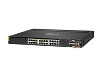 HPE Aruba Networking CX 6300M 24p Smart Rate 1G/2.5G/5G/10G Class6 PoE 2p 50G 2p 25G Switch - Switch - L3 - Administrerad - 24 x 100/1000/2.5G/5G/10GBase-T (4PPoE) + 2 x 10 Gigabit / 25 Gigabit / 50 Gigabit SFP56 (uplink / stacking) + 2 x 10 Gigabit / 25 Gigabit SFP56 - rackmonterbar - 4PPoE R8S89A