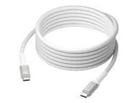 dbramante1928 IT - USB-kabel - USB-C (hane) till USB-C (hane) - 3 m - USB-strömförsörjning (100W), flätad kabel - vit CB30CCWH7238