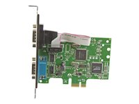 StarTech.com PCI Express seriellt kort med 2 portar och 16C1050 UART - RS232 - Seriell adapter - PCIe låg profil - RS-232 x 2 PEX2S1050