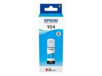 Epson EcoTank 104 - 65 ml - cyan - original - bläcktank - för EcoTank ET-14100, 1810, 2721, 2810, 2811, 2812, 2814, 2815, 2820, 2821, 2825, 2826, 4800 C13T00P240