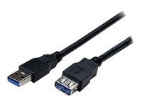StarTech.com 2 m svart SuperSpeed USB 3.0-förlängningskabel A till A - M/F - USB-förlängningskabel - USB typ A (hona) till USB typ A (hane) - USB 3.0 - 2 m - svart - för P/N: HB30A4AIB, SV211DPUA4K, SV211HDUA4K, USB2001EXT2NA, USB2002EXT2NA, USB2004EXT2NA USB3SEXT2MBK