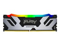 Kingston FURY Renegade RGB - DDR5 - modul - 24 GB: 1 x 24 GB - DIMM 288-pin - 7200 MT/s / PC5-57600 - CL38 - 1.1 V - ej buffrad - on-die ECC - svart, silver KF572C38RSA-24