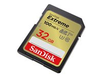 SanDisk Extreme - Flash-minneskort - 32 GB - Video Class V30 / UHS-I U3 / Class10 - SDHC UHS-I SDSDXVT-032G-GNCIN