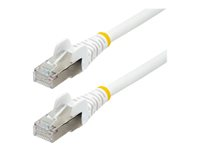 StarTech.com 1.5m CAT6a Ethernet Cable - White - Low Smoke Zero Halogen (LSZH) - 10GbE 500MHz 100W PoE++ Snagless RJ-45 w/Strain Reliefs S/FTP Network Patch Cord - Patch-kabel - RJ-45 (hane) till RJ-45 (hane) - 1.5 m - S/FTP - CAT 6a - IEEE 802.3bt - hakfri, tvinnad, formpressad, halogenfri - vit NLWH-150-CAT6A-PATCH