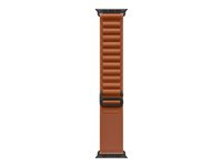 Apple - Slinga för smart klocka - 49 mm, svart titanfinish - Liten storlek - terrakotta - för Watch Hermès Series 9, SE 3, Series 10, Series 11, Series 8, Series 9, Ultra 2, Ultra 3 MG9D4ZM/A