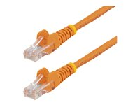 StarTech.com Cat5e patchkabel med hakfria RJ45-kontakter ? 3 m, orange - Patch-kabel - RJ-45 (hane) till RJ-45 (hane) - 3 m - UTP - CAT 5e - formpressad, hakfri - orange 45PAT3MOR