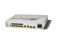 Cisco Catalyst 9200CX - Network Essentials - switch - kompakt - L3 - Administrerad - 12 x 10/100/1000 (PoE+) + 2 x 1000Base-T + 2 x 10 Gigabit SFP+ (upplänk) - rackmonterbar - PoE+ (240 W) C9200CX-12P-2XGH-E