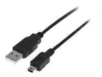 StarTech.com 2m Mini USB 2.0 Cable A to Mini B M/M - USB-kabel - USB (hane) till mini-USB typ B (hane) - USB 2.0 - 2 m - svart USB2HABM2M