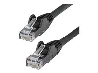 StarTech.com 50cm LSZH CAT6 Ethernet Cable, 10 Gigabit Snagless RJ45 100W PoE Network Patch Cord with Strain Relief, CAT 6 10GbE UTP, Black, Individually Tested/ETL, Low Smoke Zero Halogen - Category 6 - 24AWG (N6LPATCH50CMBK) - Patch-kabel - RJ-45 (hane) till RJ-45 (hane) - 50 cm - 6 mm - UTP - CAT 6 - hakfri - svart N6LPATCH50CMBK