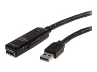 StarTech.com 5 m aktiv USB 3.0-förlängningskabel - M/F - USB-förlängningskabel - USB typ A (hane) till USB typ A (hona) - USB 3.0 - 5 m - aktiv - svart - för P/N: PEXUSB3S2EI, PEXUSB3S42, PEXUSB3S7, ST7300U3M, ST7300USB3B, SVA5H2NEUA, USB3SAA3MBK USB3AAEXT5M