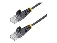 StarTech.com 3 m CAT6-kabel - Tunn - Ej hakfria RJ45-kontakter - Svart - Patch-kabel - RJ-45 (hane) till RJ-45 (hane) - 3 m - CAT 6 - hakfri - svart N6PAT300CMBKS
