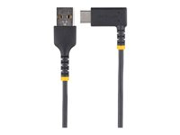 StarTech.com 3ft (1m) USB A to C Charging Cable Right Angle, Heavy Duty Fast Charge USB-C Cable, USB 2.0 A to Type-C, Durable and Rugged Aramid Fiber, 3A, S20/iPad/Pixel - High Quality USB Charging Cord (R2ACR-1M-USB-CABLE) - USB-kabel - USB (hane) rak till 24 pin USB-C (hane) högervinklad - USB 2.0 - 3 A - 1 m - svart R2ACR-1M-USB-CABLE