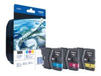 Brother LC985 Rainbow Pack - 3-pack - gul, cyan, magenta - original - blister - bläckpatron - för Brother DCP-J125, DCP-J140, DCP-J315, DCP-J515, MFC-J220, MFC-J265, MFC-J410, MFC-J415 LC985RBWBP