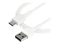 StarTech.com 2 m USB 2.0 till USB-C-kabel -&nbsp;vit - USB-kabel - USB (hane) rak till 24 pin USB-C (hane) rak - Thunderbolt 3 / USB 2.0 - 2 m - vit RUSB2AC2MW