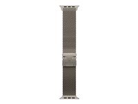Apple - Slinga för smart klocka - 49 mm, titan - Liten storlek - naturell - för Watch Hermès Series 9, SE 3, Series 10, Series 11, Series 8, Series 9, Ultra 2, Ultra 3 MGHN4ZM/A