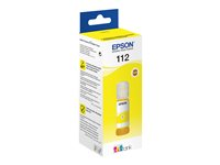 Epson EcoTank 112 - 70 ml - gul - original - påfyllnadsbläck - för EcoTank L11160, L15150, L15160, L6460, L6490, L6550, L6570, L6580; EcoTank Pro L15180 C13T06C44A