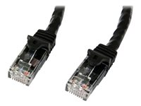 StarTech.com 5m CAT6 Ethernet Cable, 10 Gigabit Snagless RJ45 650MHz 100W PoE Patch Cord, CAT 6 10GbE UTP Network Cable w/Strain Relief, Black, Fluke Tested/Wiring is UL Certified/TIA - Category 6 - 24AWG (N6PATC5MBK) - Patch-kabel - RJ-45 (hane) till RJ-45 (hane) - 5 m - UTP - CAT 6 - formpressad, hakfri - svart N6PATC5MBK