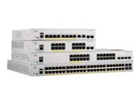Cisco Catalyst 1000-8FP-E-2G-L - Switch - Administrerad - 8 x 10/100/1000 (PoE+) + 2 x kombinations-Gigabit SFP (upplänk) - rackmonterbar - PoE+ (120 W) - återanvänd C1000-8FP-E-2GL-RF