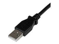 StarTech.com 2m USB 2.0 A to Right Angle B Cable Cord - 2 m USB Printer Cable - Right Angle USB B Cable - 1x USB A (M), 1x USB B (M) (USBAB2MR) - USB-kabel - USB typ B (hane) till USB (hane) - USB 2.0 - 2 m - 90° anslutning - svart USBAB2MR