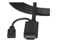 StarTech.com HDMI till VGA aktiv konverteringskabel på 91 cm – HDMI till VGA adapter – 1920x1200 eller 1080p - Adapterkabel - HDMI, Mikro-USB typ B (endast ström) till HD-15 (VGA) hane - 1 m - svart - aktiv, 1920 x 1200 (WUXGA) stöd HD2VGAMM3