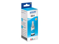 Epson T6642 - 70 ml - cyan - original - påfyllnadsbläck - för EcoTank ET-14000, ET-16500, ET-2500, ET-2550, ET-2600, ET-2650, ET-3600, ET-4500, ET-4550 C13T664240