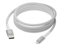 dbramante1928 re-charge - Lightning-kabel - USB hane till Lightning hane - 2.5 m - 100 % återvunnen plast, flätad kabel CB25ALGR7119