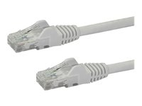 StarTech.com Cat6-patchkabel med hakfria RJ45-kontakter – 2 m, vit - Patch-kabel - RJ-45 (hane) till RJ-45 (hane) - 2 m - UTP - CAT 6 - hakfri - vit N6PATC2MWH