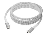 dbramante1928 re-charge - USB-kabel - 24 pin USB-C (hane) till 24 pin USB-C (hane) - USB 2.0 - 2.5 m - USB-strömförsörjning (100W), flätad kabel, 100 % återvunnen plast CB25CCGR7120