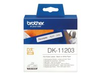 Brother DK-11203 - Svart på vitt - 17 x 87 mm 300 etikett (er) (1 rulle/rullar x 300 etiketter för filmappar - för Brother QL-1050, 1110, 500, 550, 560, 570, 580, 600, 650, 700, 710, 720, 820 DK11203