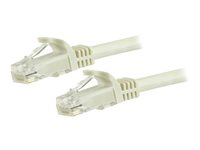 StarTech.com Cat6-patchkabel med hakfria RJ45-kontakter – 5 m, vit - Patch-kabel - RJ-45 (hane) till RJ-45 (hane) - 5 m - UTP - CAT 6 - hakfri - vit N6PATC5MWH