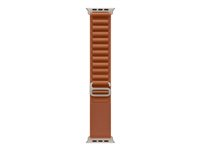 Apple - Slinga för smart klocka - 49 mm, naturlig titanfinish - Medelstorlek - terrakotta - för Watch Hermès Series 9, SE 3, Series 10, Series 11, Series 8, Series 9, Ultra 2, Ultra 3 MFTC4ZM/A