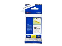 Brother TZe-S241 - Stark häftning - svart på vitt - Rulle (1,8 cm x 8 m) 1 kassett(er) bandlaminat - för P-Touch PT-E550, P900; P-Touch Cube PT-P910; P-Touch Cube Pro PT-P910 TZES241