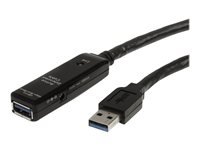 StarTech.com 10 m aktiv USB 3.0-förlängningskabel - M/F - USB-förlängningskabel - USB typ A (hane) till USB typ A (hona) - USB 3.0 - 10 m - aktiv - svart - för P/N: PEXUSB3S42V, PEXUSB3S44V, S352BU33HR, SVA5H2NEUA, USB3SAA3MBK USB3AAEXT10M