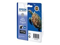 Epson T1577 - 25.9 ml - gråsvart - original - blister - bläckpatron - för Stylus Photo R3000 C13T15774010