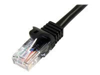 StarTech.com Cat5e patchkabel med hakfria RJ45-kontakter – 1 m, svart - Patch-kabel - RJ-45 (hane) till RJ-45 (hane) - 1 m - UTP - CAT 5e - hakfri - svart 45PAT1MBK