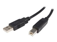 StarTech.com 1m USB 2.0 A to B Cable M/M - USB-kabel - USB (hane) till USB typ B (hane) - USB 2.0 - 1 m - svart USB2HAB1M