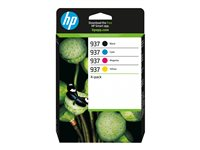 HP 937 - 4-pack - svart, cyan, magenta, gul - original - bläckpatron - för P/N: 403X8B#ABF, 403Y0B#AB5, 537P5B, 53N94B, 5A0S0C 6C400NE