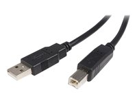 StarTech.com 0,5 m USB 2.0 A- till B-kabel - M/M - USB-kabel - USB (hane) till USB typ B (hane) - USB 2.0 - 50 cm - svart USB2HAB50CM