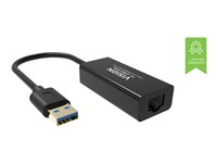 Vision TC-USBETH/BL - Nätverksadapter - USB 2.0 - Gigabit Ethernet x 1 - svart TC-USBETH/BL