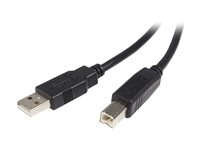 StarTech.com 5 m USB 2.0 A- till B-kabel - M/M - USB-kabel - USB (hane) till USB typ B (hane) - USB 2.0 - 5 m - svart USB2HAB5M