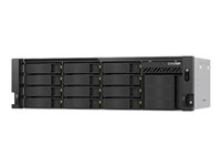 QNAP TS-h1655XeU-RP - NAS-server - 12 fack - kan monteras i rack - SATA 6Gb/s - RAID 0, 1, 5, 6, 10, 50, 60, JBOD - RAM 8 GB - Gigabit Ethernet / 2.5 Gigabit Ethernet / 5 Gigabit Ethernet / 10 Gigabit Ethernet - iSCSI support - 3U TS-H1655XEU-RP-8G